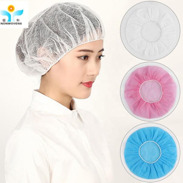 Disposable Nonwoven Bouffant Caps Hair Cover Disposable Machine Hats Food Industry