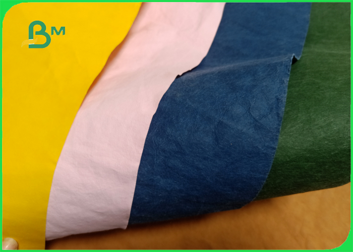 Moisture Proof Multicolor Washable Recycled Kraft Paper Roll For Plan Bag