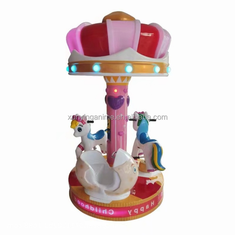 110V 220V Children's Horse Carousel Kiddie Ride Coin Operated