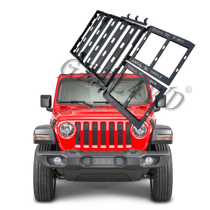 Black Steel Roof Rack For Jeep Wrangler Jl Roof / Luggage Bar Carrier Roof Rack