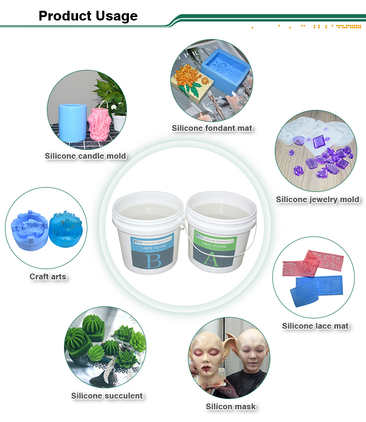 Transparent Silicone Rubber Liquid 2 Parts Small Bottle Aliquot Food Grade