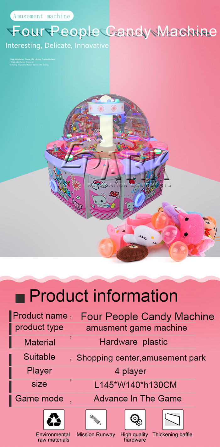 Four People Candy Claw Crane Game Machine Coin Operated Vending Machine