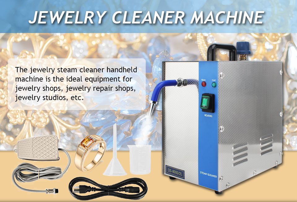 1300W Jewelry Cleaning Machines 2L polisher Ring Steam Cleaner