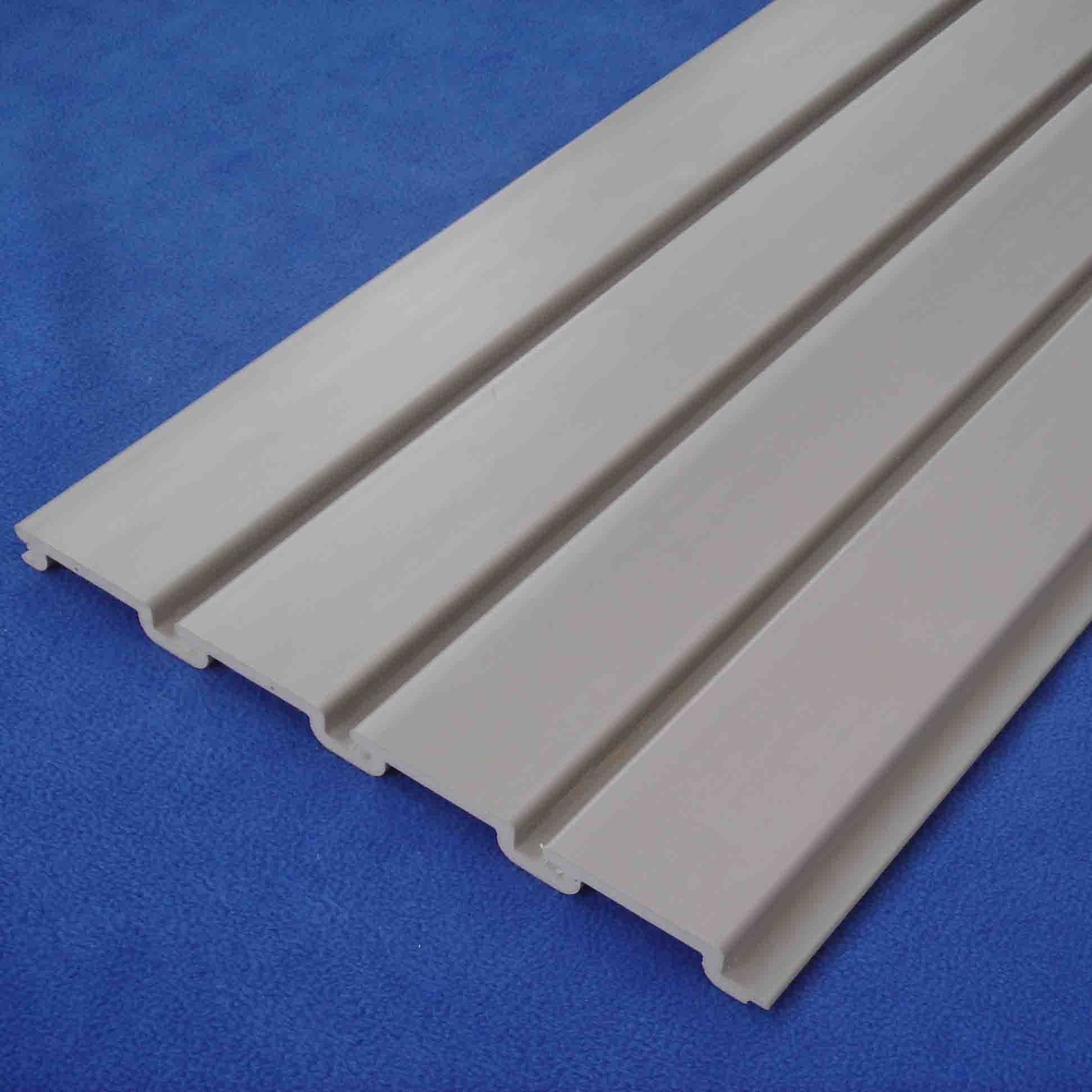 Natural Wood Grain Decorative Slatwall Panel Pvc With Metal Hooks