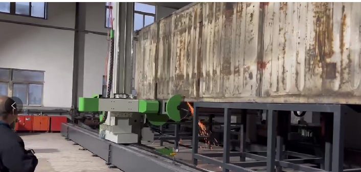 Container refrigerated truck cutting and engraving machine