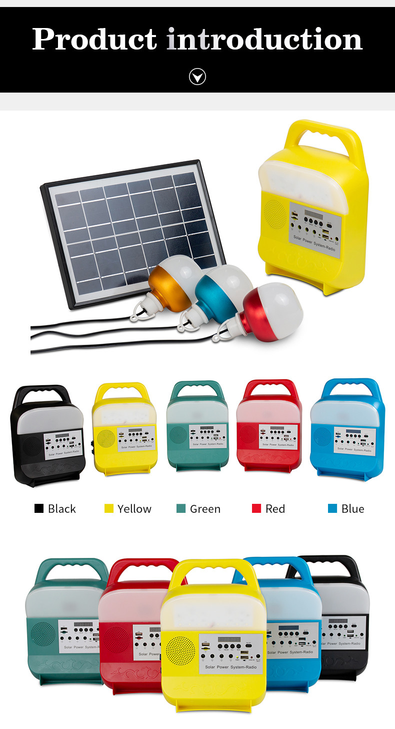 OEM 10000Hrs Indoor Outdoor Activity Solar Lighting And Usb Charging System