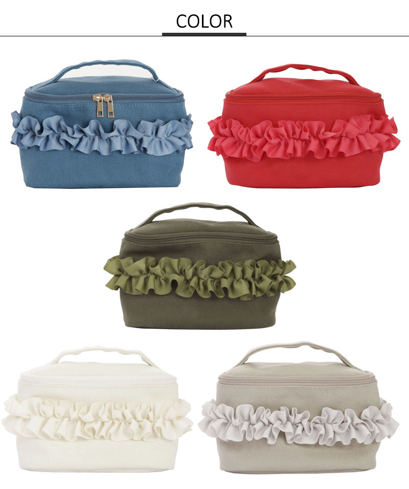 Blank Zipper Foldable Travel Canvas Custom Cosmetic Bag