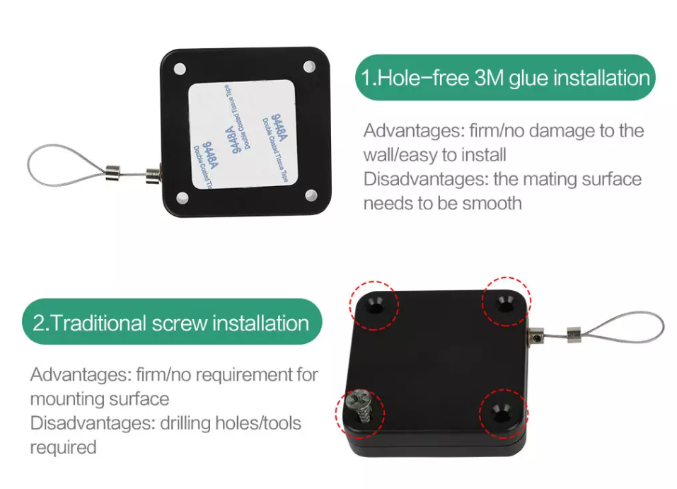800G 1000G Black White ABS Multi-Function Punch-Free Door Closer with 44*44*1.6cm Size