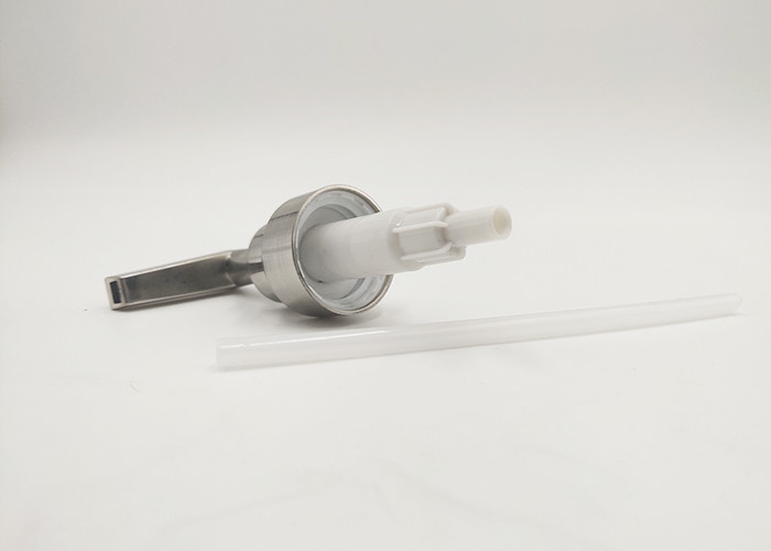 28mm Sealing Type Silver Color Cosmetic Lotion Pump Customized Printing