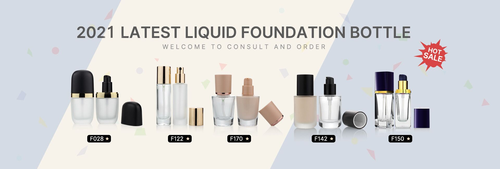 Cosmetic Packaging 30ml Round Clear Serum Lotion Foundation Glass Bottle With Pump
