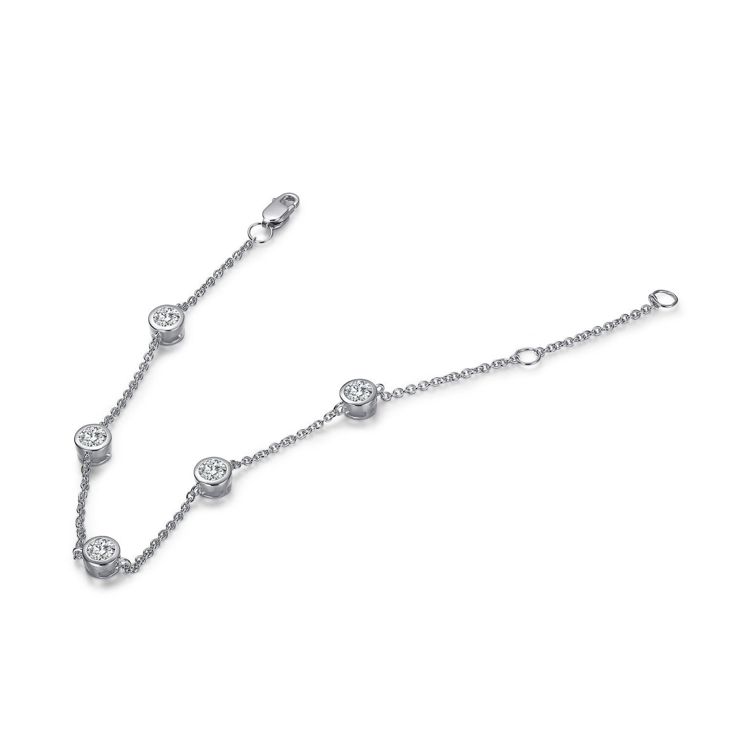 Sparkling Elevated 925 Sterling Silver Moissanite Diamond Bracelet Womens