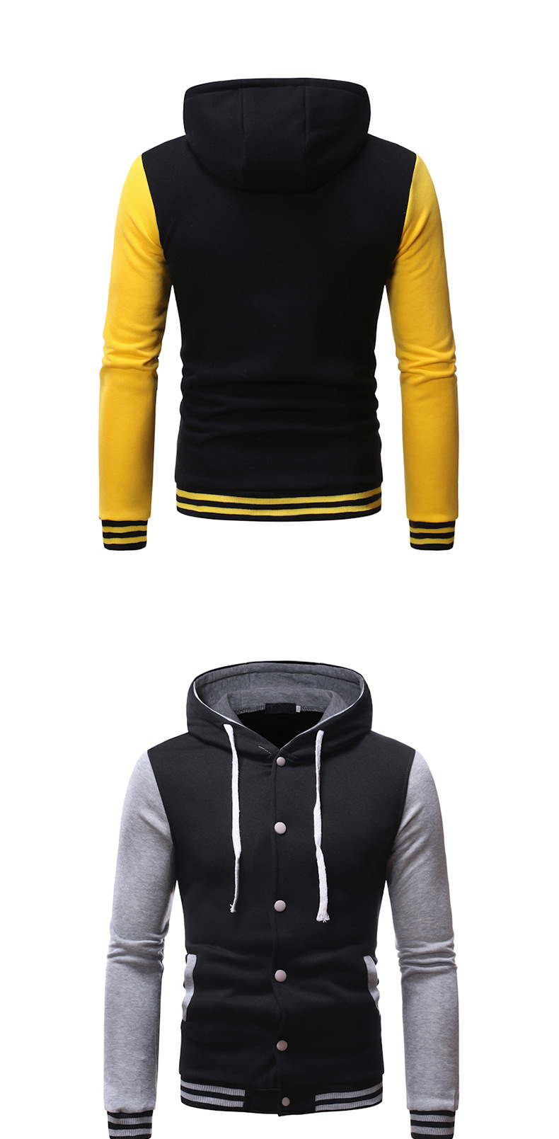 Custom Logo Running Top Color Contrast Felpa Long Sleeve Outdoor Bluzy Sweatshirts Mens Hoodies With Pocket