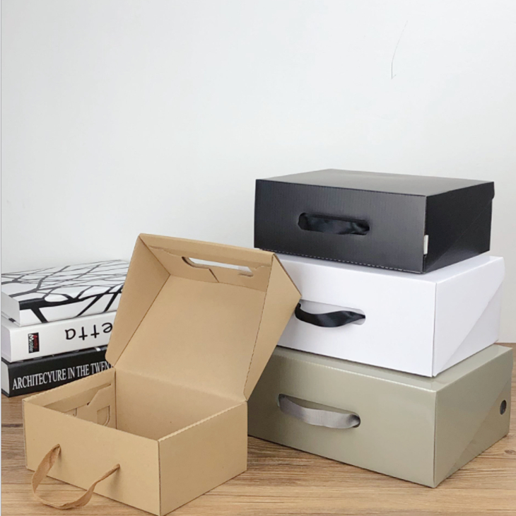Custom Logo Eco-Friendly Matte Corrugated Shoes Box for Garment Processing Accessories