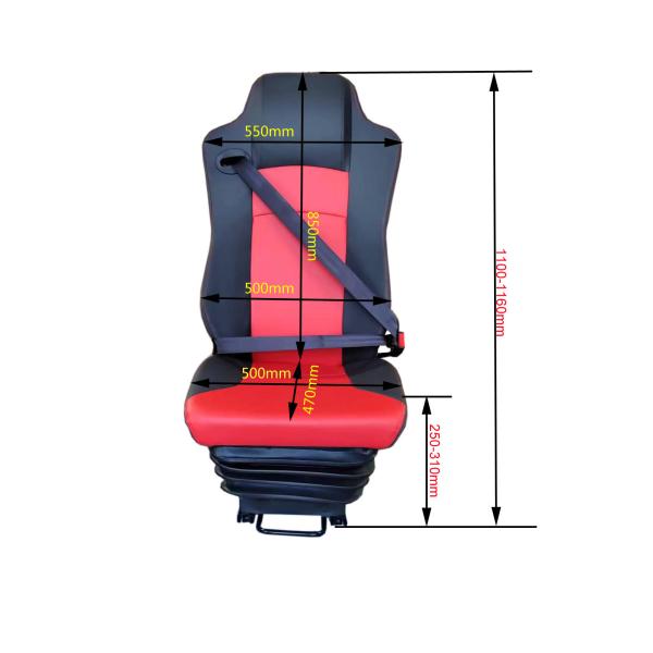 Multi-Function Static Seat Adjustable Heavy Duty Truck Semi-Truck Seat