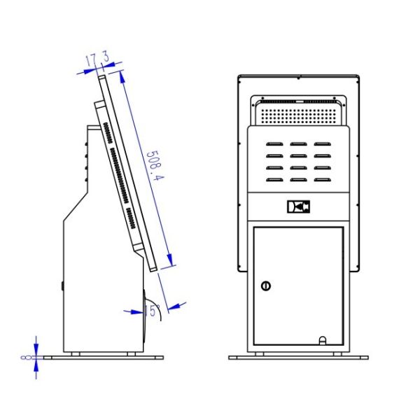 21.5 Inch Windows Desktop LCD Touch Screen Ordering Machine Terminal Food Restaurant Pos Self Service Checkout Kiosk Payment Kiosks
