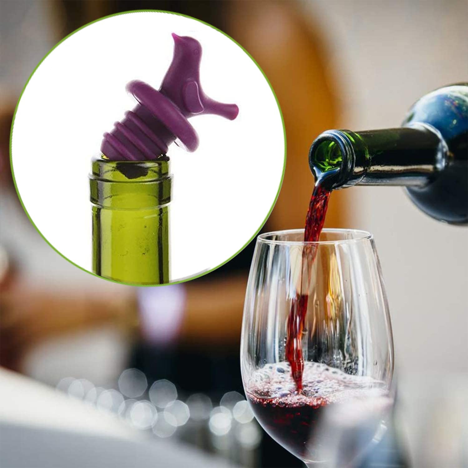 Silicone Wine Bottle Stopper Reusable For Keeping Wine Champagne Fresh