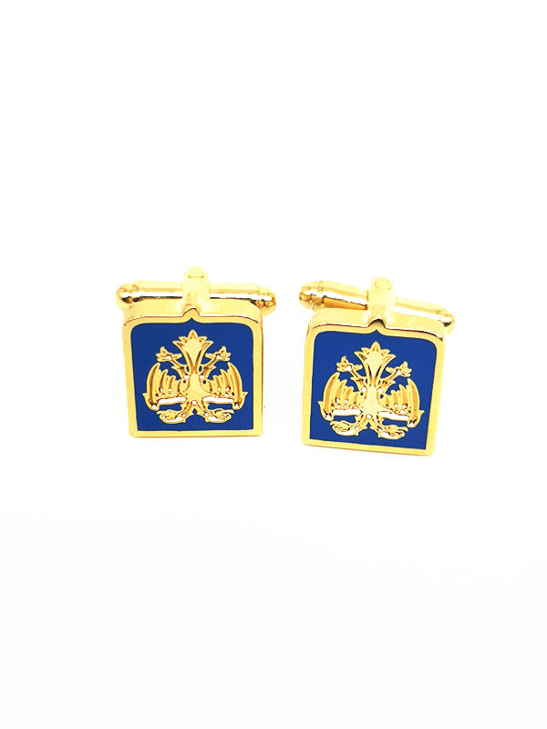 Fashion Mens Gold Cufflinks / Mens Silver Cufflinks Customized Size For Gift