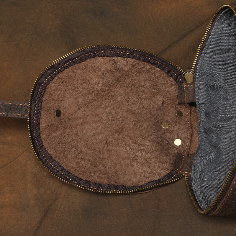 Bucket Retro Soft Anti Theft Genuine Leather Backpack