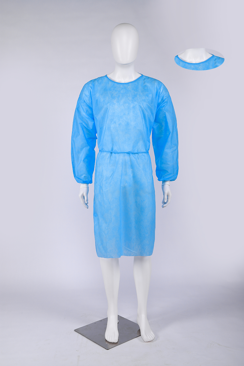 Disposable Isolation Gown 30-65g Non-woven surgical disposable isolation gown disposable uniform