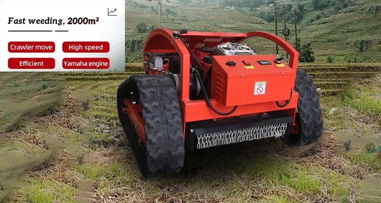 Intelligent Design Farm Lawn Mower Remote Control Crawler Lawn Mower