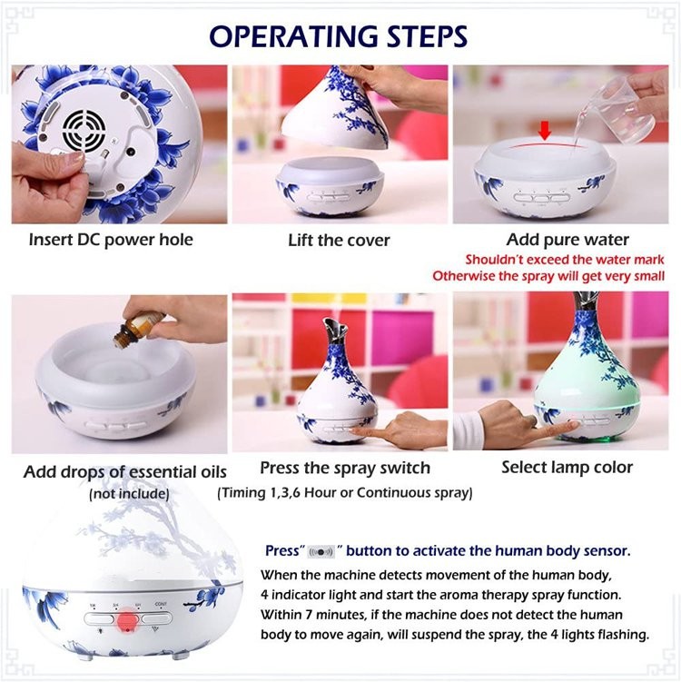 300ml Cool Mist Aromatherapy Diffuser