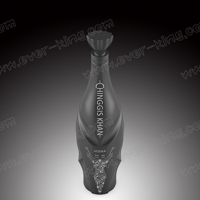 Fast Delivery Vodka Black Liquor Glass Bottle Empty Clear 700ml