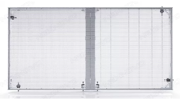 Indoor P3.91 - 7.8 HD Transparent LED Screen 5000X1000mm Cabinets 4G WIFI Control transparent led screen display