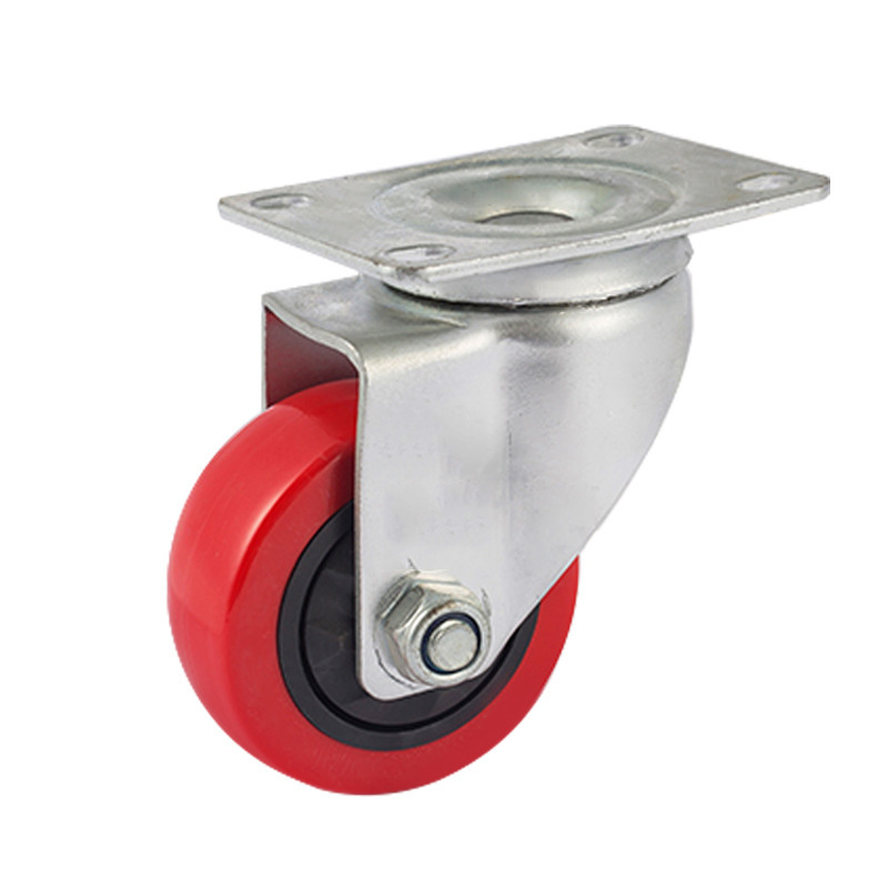 3inch 4inch 5inch Industry Wheel Trolley Barrow Wheels Single Bearing Red Plastic Swivel Wheel Caster
