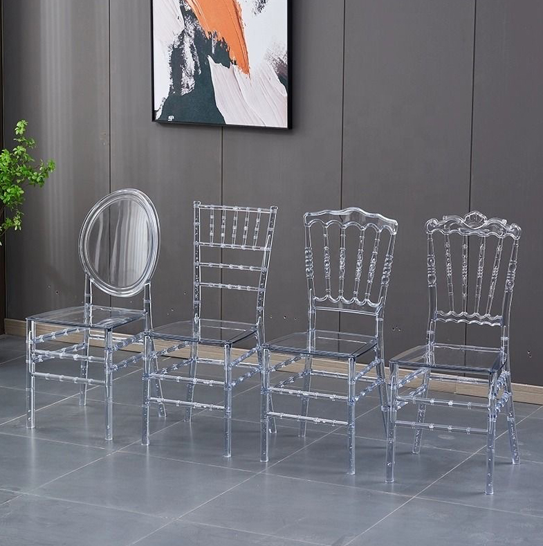 Contemporary Stackable Chiavari Chairs PC Plastic Crystal Chiavari Chairs