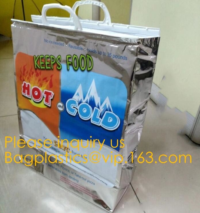 custom bulk waterproof large soft folding food delivery picnic lunch tote grocery cooler bag aluminum foil thermal bags
