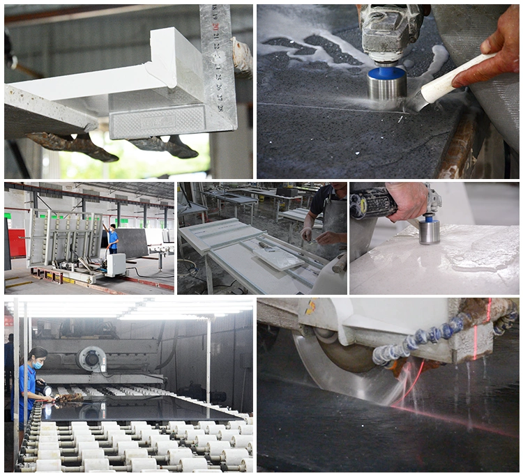 Shimmer/Crystal Artificial Engineered Quartz Stone Vanity Top/Work Top Slab