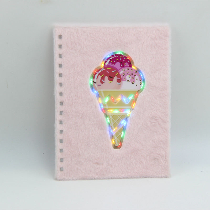 Custom Plush Fluffy Small Giveaway Gifts Ultraportable Notebook And Pen