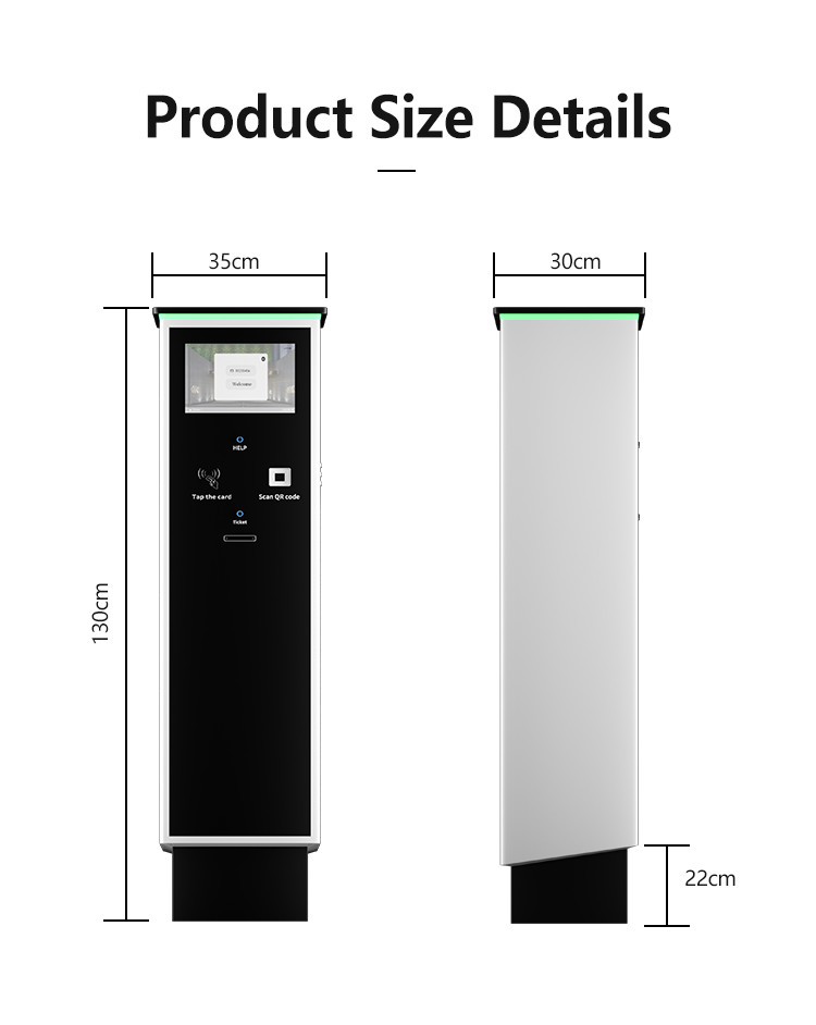 User Friendly Parking Ticket Kiosk with QR Code and Card Payment