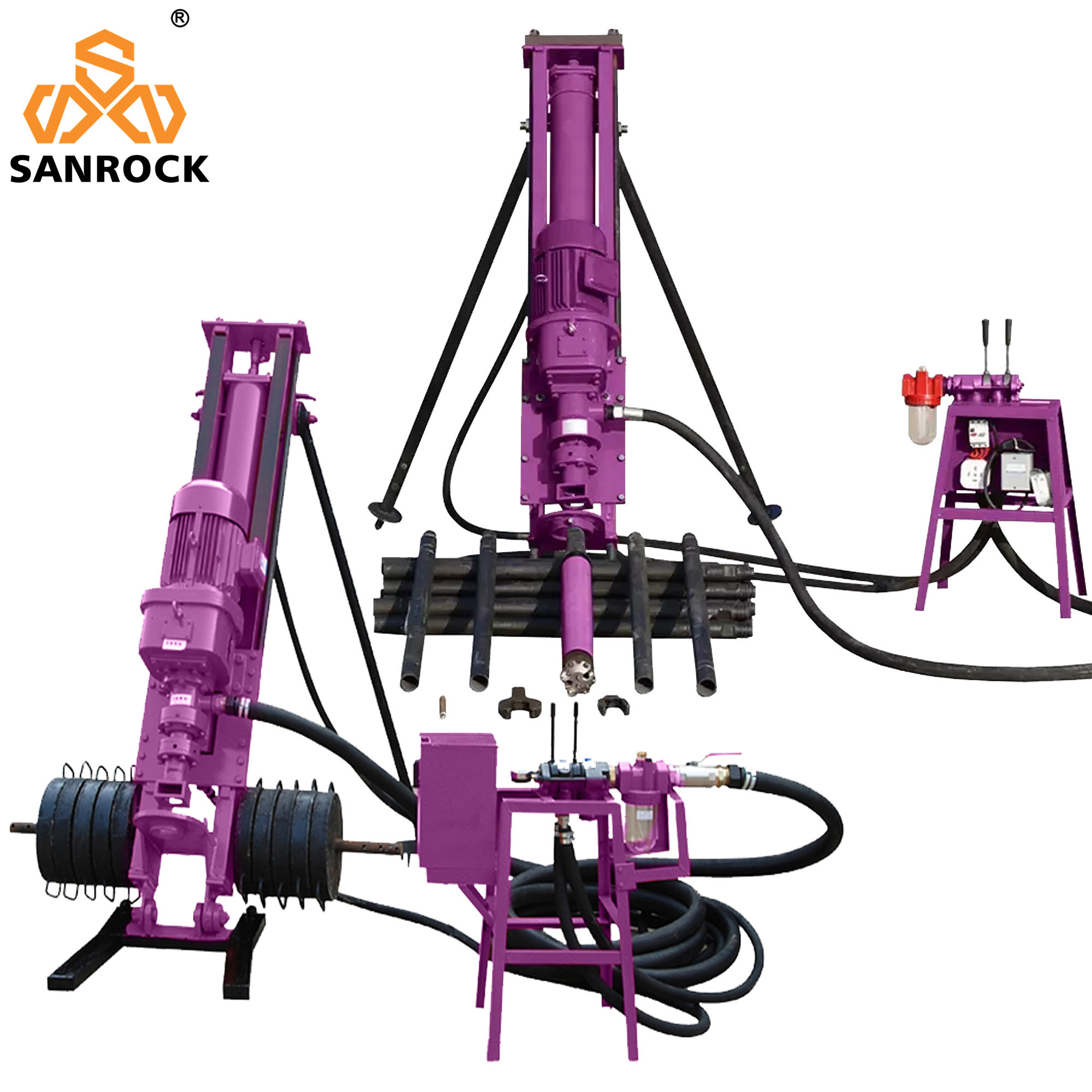 Hydraulic Portable Bucket Drilling Rig Machine Rotary Borehole Mining Machinery