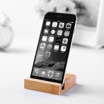Mini Simple Style Wooden Phone Holder / Wooden Smartphone Stand Bamboo Made