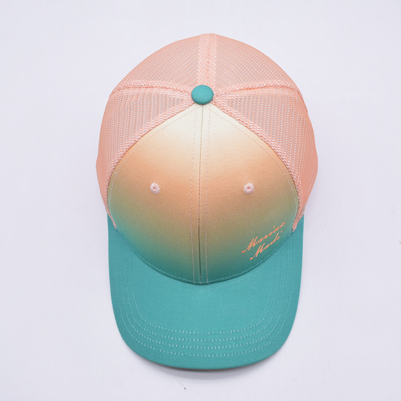 factory price Six Panel Constructured Trucker Baseball Cap Match The Fabric Color