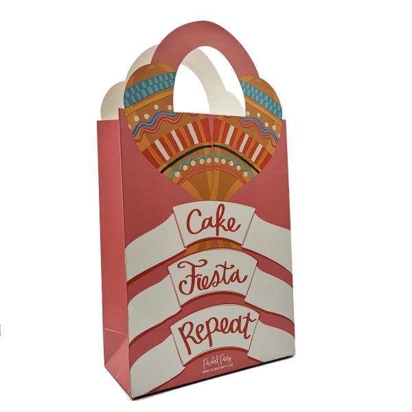 Lovely CMYK Carrier Large Christmas Shopping Bags 350G Spot Printed Paper