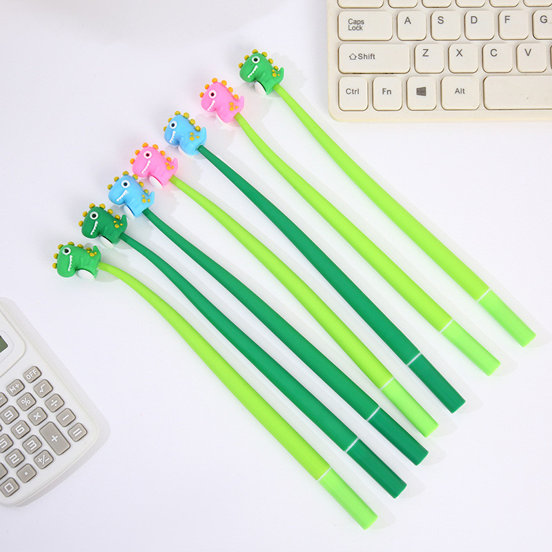 Cute Dinosaur Black Ink Pens,Cartoon Fun Kawaii Writing Gel Pens For Kids Office School Supplies,16pcs Set (Cute Dinosaur)