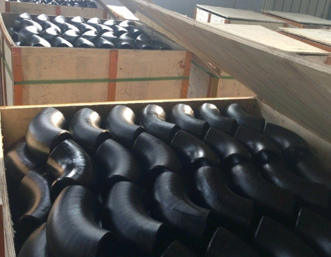 90 Degree Long Radius Carbon Steel Pipe Elbow Black Painting ANSI B16.9