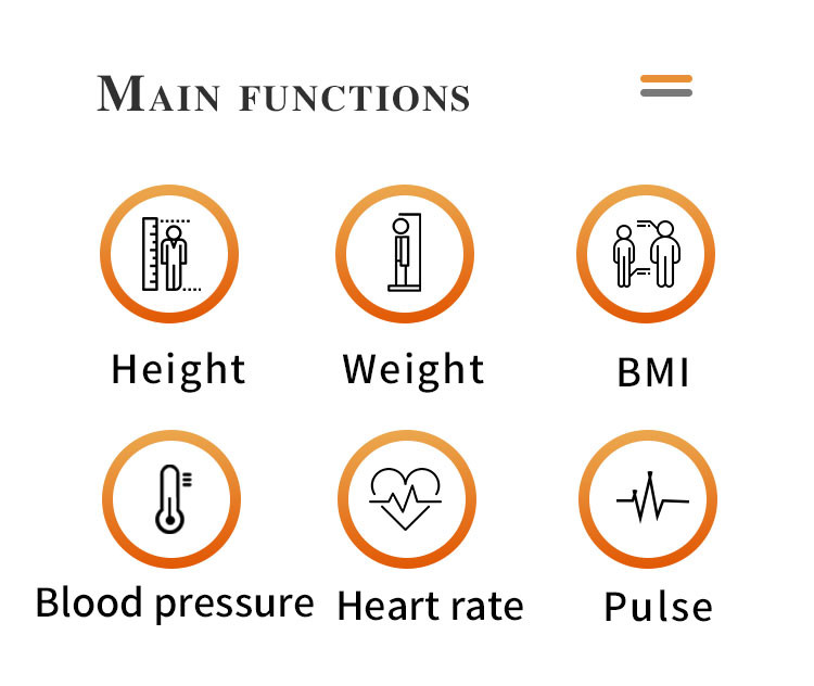 Rs232 Connection Digital Body Weighing Scale Blood Pressure