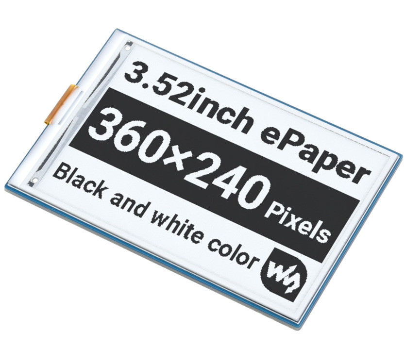 3.52 Inch E-Paper Display Of Red / Black / White 360X240 Sunlight Readable SPI Interface