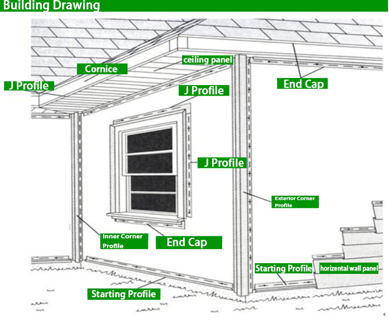 Exterior PVC Wall Cladding Siding for Villa Interior 3D Ceiling Paneling Decoration