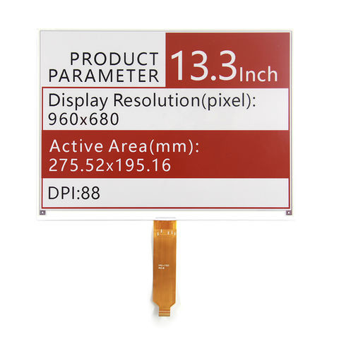 13.3 Inch E-Paper EPD Monitor Display, 960*680 For Red Black White Big E-Ink Display