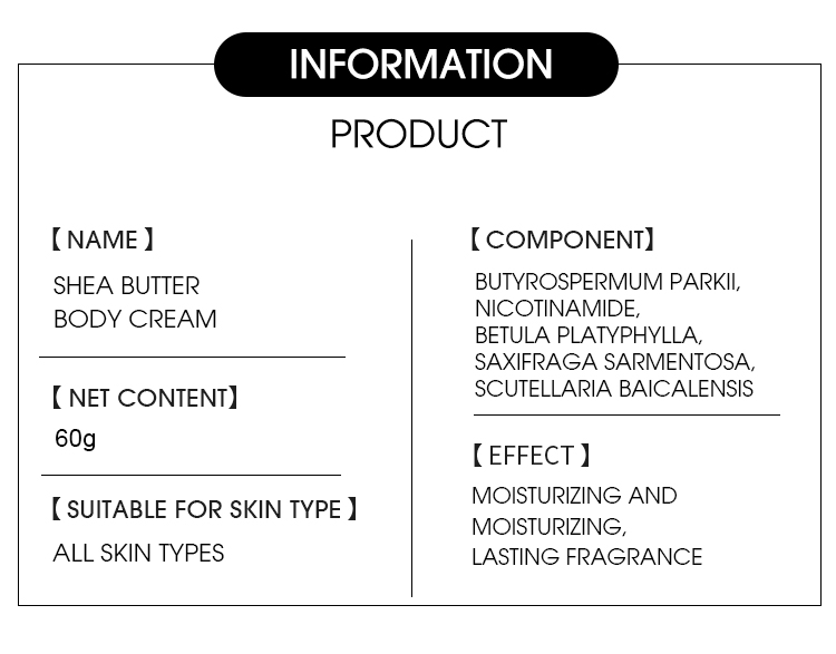 OEM Skin Care Shea Butter Vegan Whipped Body Butter Moisturizing Face Cream
