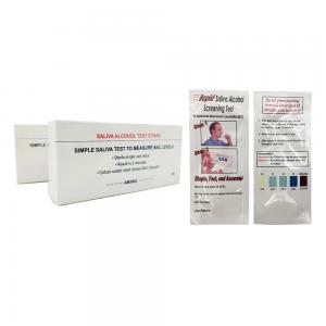China 99% Specificity Saliva Alcohol Test Strips Accuracy Home Use on sale