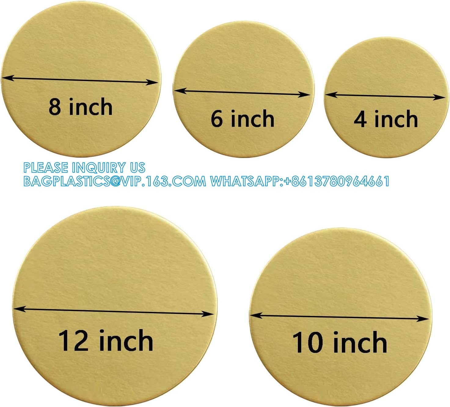 Cakeboard Round, 4, 6, 8, 10, 12 Inch Cake Base Cardboards, Round Cake Circles, Each Size, Set For Baking Cake