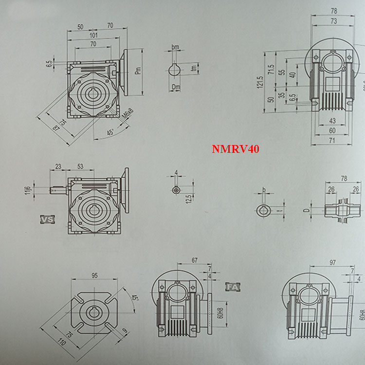 Transmission Gearboxes NMRV Speed Reducer