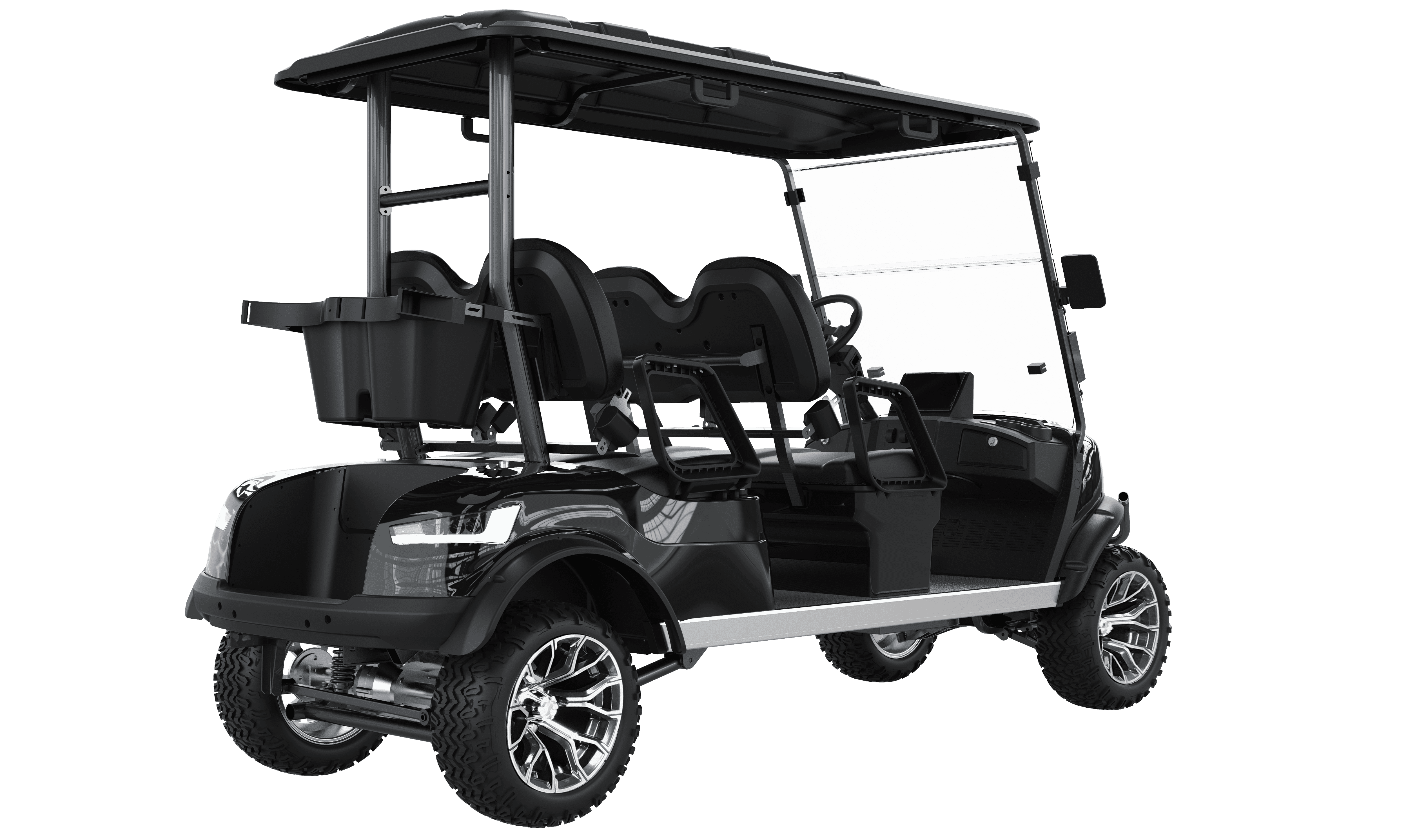 205/50-10 Tire Size 4 Seaters Lifted Electric Golf Cart for Golf Course and Yard