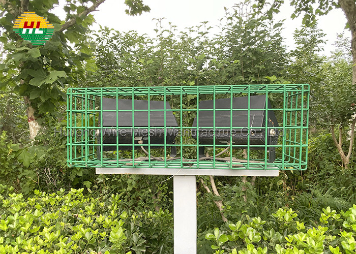 Green PVC Coated Wire Mesh Fencing Rolls 1x1 inch weather resistance