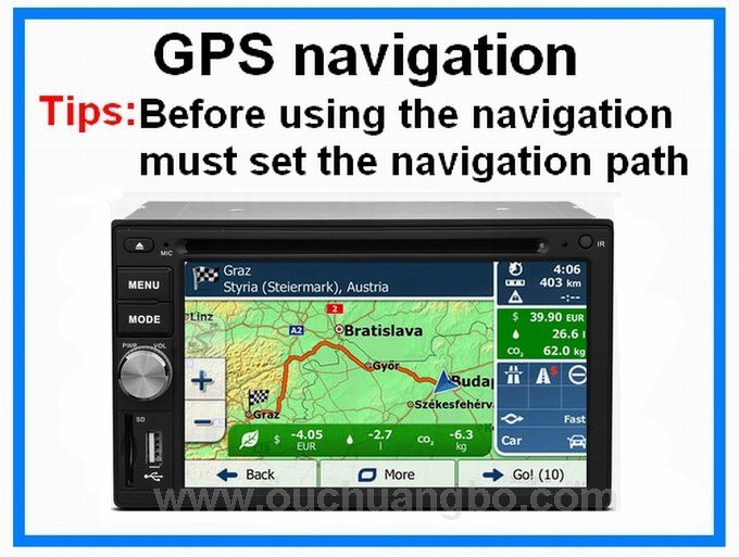 Ouchuangbo Universal car DVD radio with gps systems iPod mp3 player OCB-2616